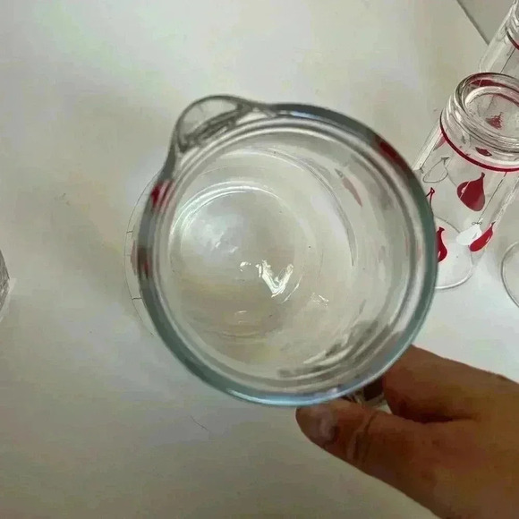 Vintage 70s Collectable Nutella Balloon Design Glass Pitcher and Tumblers Set - Picture 13 of 14